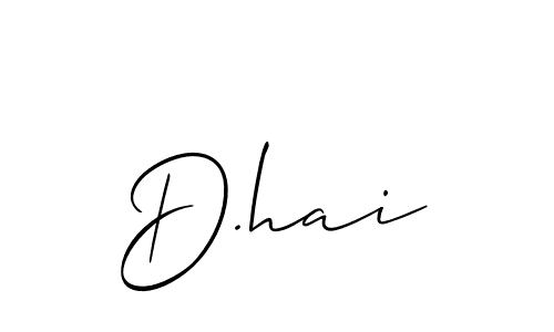 It looks lik you need a new signature style for name D.hai. Design unique handwritten (Allison_Script) signature with our free signature maker in just a few clicks. D.hai signature style 2 images and pictures png