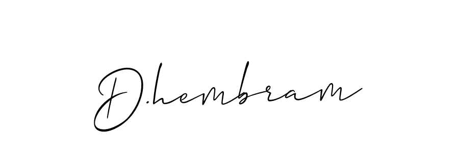 Also You can easily find your signature by using the search form. We will create D.hembram name handwritten signature images for you free of cost using Allison_Script sign style. D.hembram signature style 2 images and pictures png