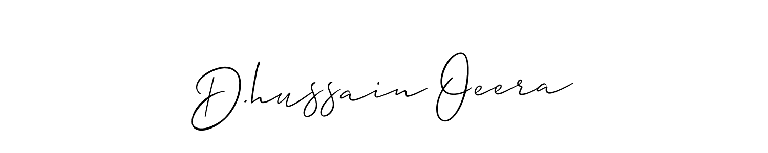 Design your own signature with our free online signature maker. With this signature software, you can create a handwritten (Allison_Script) signature for name D.hussain Oeera. D.hussain Oeera signature style 2 images and pictures png