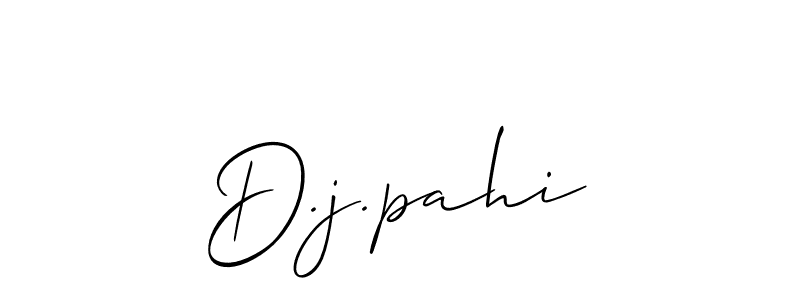 How to make D.j.pahi signature? Allison_Script is a professional autograph style. Create handwritten signature for D.j.pahi name. D.j.pahi signature style 2 images and pictures png