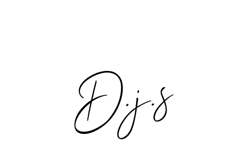 How to Draw D.j.s signature style? Allison_Script is a latest design signature styles for name D.j.s. D.j.s signature style 2 images and pictures png