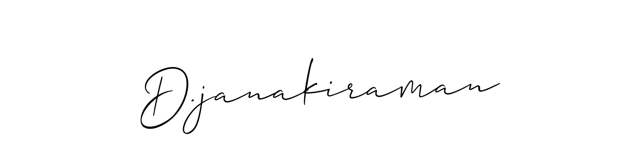 Make a beautiful signature design for name D.janakiraman. With this signature (Allison_Script) style, you can create a handwritten signature for free. D.janakiraman signature style 2 images and pictures png