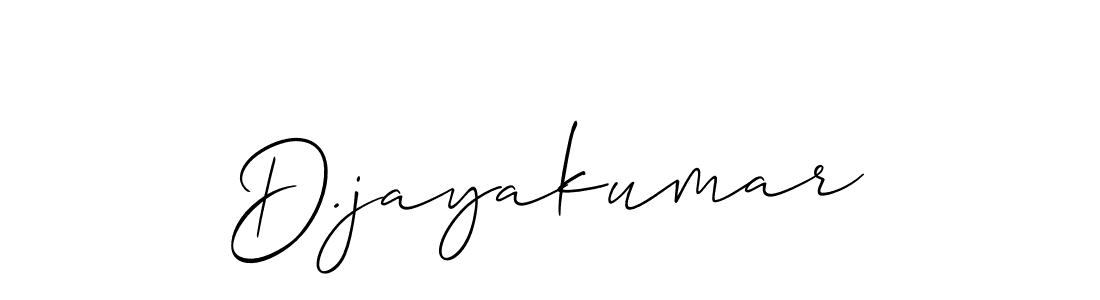 Also You can easily find your signature by using the search form. We will create D.jayakumar name handwritten signature images for you free of cost using Allison_Script sign style. D.jayakumar signature style 2 images and pictures png