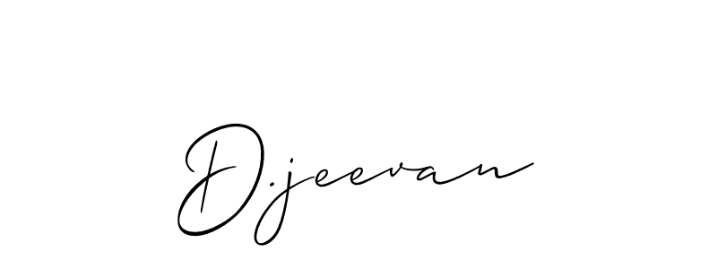 Make a beautiful signature design for name D.jeevan. Use this online signature maker to create a handwritten signature for free. D.jeevan signature style 2 images and pictures png