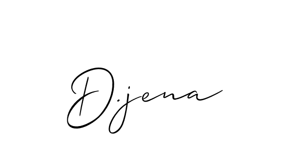 How to make D.jena signature? Allison_Script is a professional autograph style. Create handwritten signature for D.jena name. D.jena signature style 2 images and pictures png