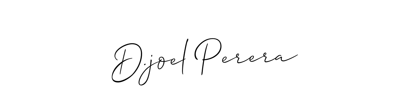 Create a beautiful signature design for name D.joel Perera. With this signature (Allison_Script) fonts, you can make a handwritten signature for free. D.joel Perera signature style 2 images and pictures png