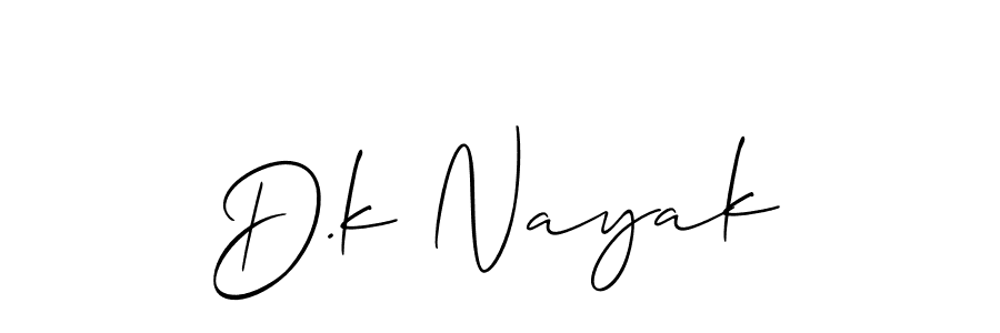 You should practise on your own different ways (Allison_Script) to write your name (D.k Nayak) in signature. don't let someone else do it for you. D.k Nayak signature style 2 images and pictures png