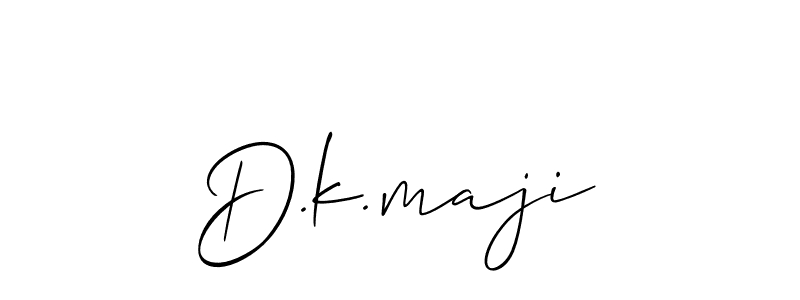 The best way (Allison_Script) to make a short signature is to pick only two or three words in your name. The name D.k.maji include a total of six letters. For converting this name. D.k.maji signature style 2 images and pictures png