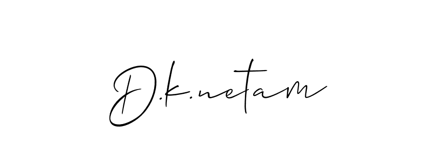 How to Draw D.k.netam signature style? Allison_Script is a latest design signature styles for name D.k.netam. D.k.netam signature style 2 images and pictures png