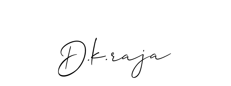 How to make D.k.raja name signature. Use Allison_Script style for creating short signs online. This is the latest handwritten sign. D.k.raja signature style 2 images and pictures png