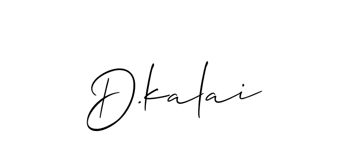 Also we have D.kalai name is the best signature style. Create professional handwritten signature collection using Allison_Script autograph style. D.kalai signature style 2 images and pictures png