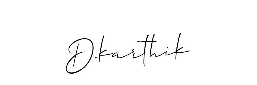 Similarly Allison_Script is the best handwritten signature design. Signature creator online .You can use it as an online autograph creator for name D.karthik. D.karthik signature style 2 images and pictures png