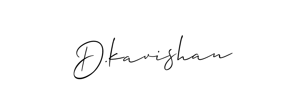 The best way (Allison_Script) to make a short signature is to pick only two or three words in your name. The name D.kavishan include a total of six letters. For converting this name. D.kavishan signature style 2 images and pictures png