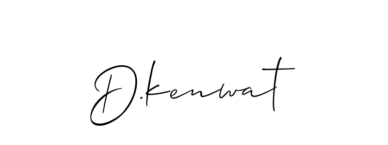 You should practise on your own different ways (Allison_Script) to write your name (D.kenwat) in signature. don't let someone else do it for you. D.kenwat signature style 2 images and pictures png