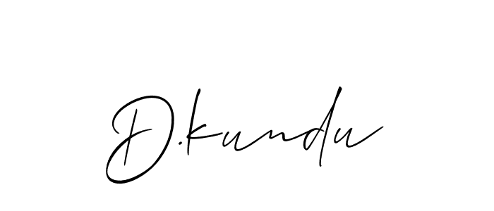 It looks lik you need a new signature style for name D.kundu. Design unique handwritten (Allison_Script) signature with our free signature maker in just a few clicks. D.kundu signature style 2 images and pictures png