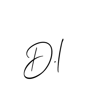 Create a beautiful signature design for name D.l. With this signature (Allison_Script) fonts, you can make a handwritten signature for free. D.l signature style 2 images and pictures png