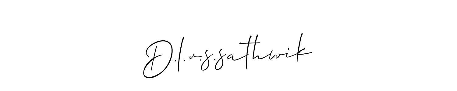 Make a beautiful signature design for name D.l.v.s.sathwik. Use this online signature maker to create a handwritten signature for free. D.l.v.s.sathwik signature style 2 images and pictures png