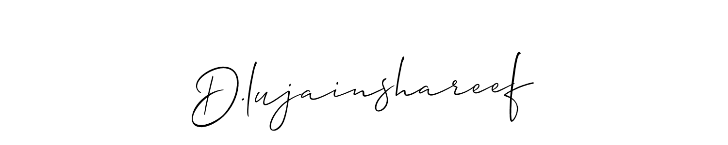 How to make D.lujainshareef signature? Allison_Script is a professional autograph style. Create handwritten signature for D.lujainshareef name. D.lujainshareef signature style 2 images and pictures png