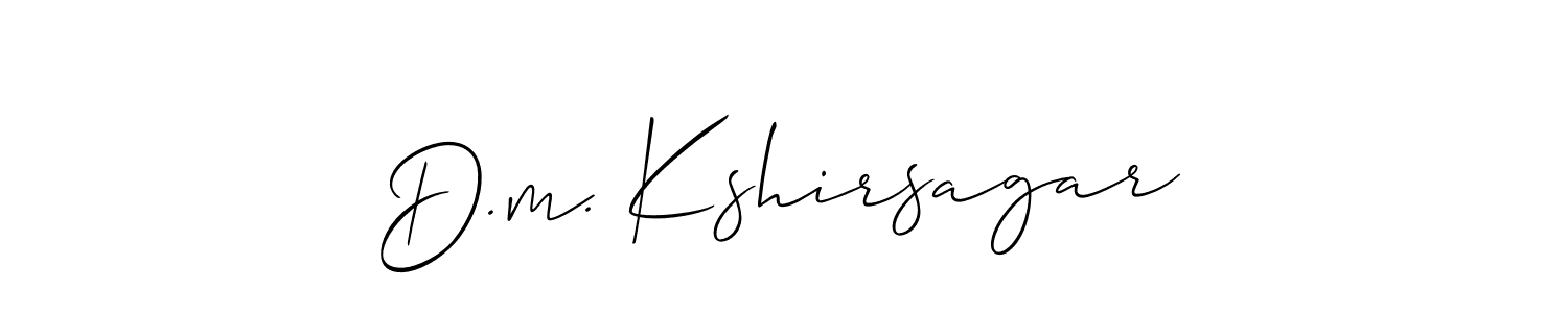 You should practise on your own different ways (Allison_Script) to write your name (D.m. Kshirsagar) in signature. don't let someone else do it for you. D.m. Kshirsagar signature style 2 images and pictures png