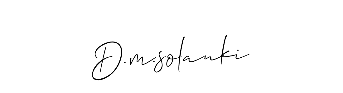 Also we have D.m.solanki name is the best signature style. Create professional handwritten signature collection using Allison_Script autograph style. D.m.solanki signature style 2 images and pictures png