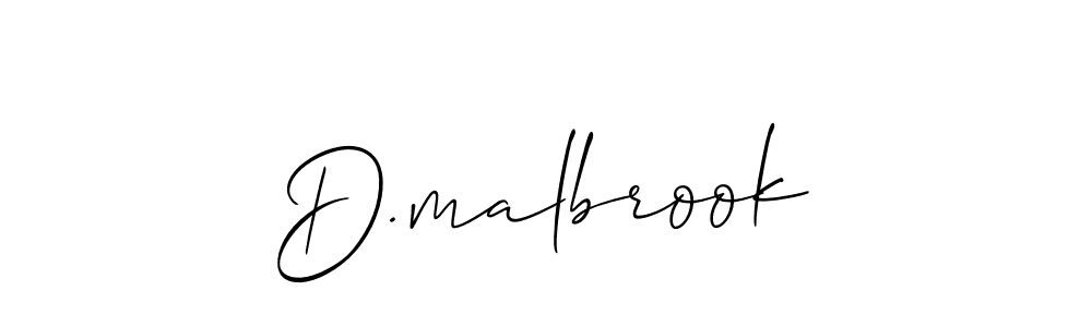 Allison_Script is a professional signature style that is perfect for those who want to add a touch of class to their signature. It is also a great choice for those who want to make their signature more unique. Get D.malbrook name to fancy signature for free. D.malbrook signature style 2 images and pictures png