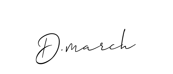 Design your own signature with our free online signature maker. With this signature software, you can create a handwritten (Allison_Script) signature for name D.march. D.march signature style 2 images and pictures png