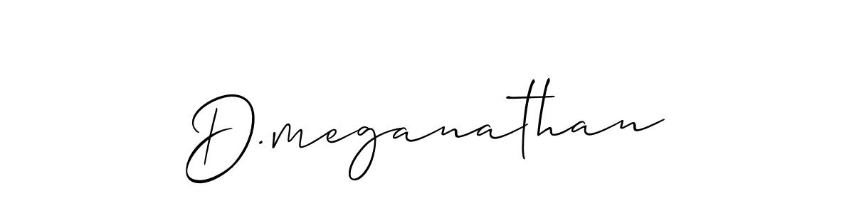 Make a beautiful signature design for name D.meganathan. With this signature (Allison_Script) style, you can create a handwritten signature for free. D.meganathan signature style 2 images and pictures png