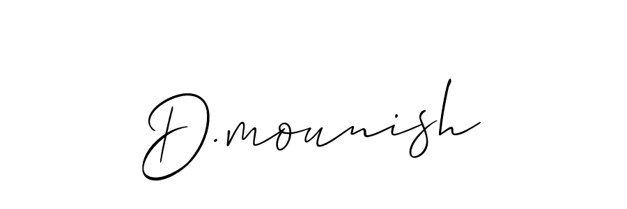 How to Draw D.mounish signature style? Allison_Script is a latest design signature styles for name D.mounish. D.mounish signature style 2 images and pictures png