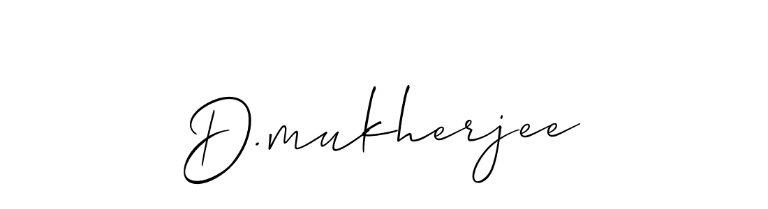 Use a signature maker to create a handwritten signature online. With this signature software, you can design (Allison_Script) your own signature for name D.mukherjee. D.mukherjee signature style 2 images and pictures png