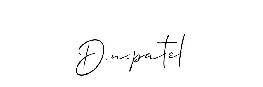 Create a beautiful signature design for name D.n.patel. With this signature (Allison_Script) fonts, you can make a handwritten signature for free. D.n.patel signature style 2 images and pictures png