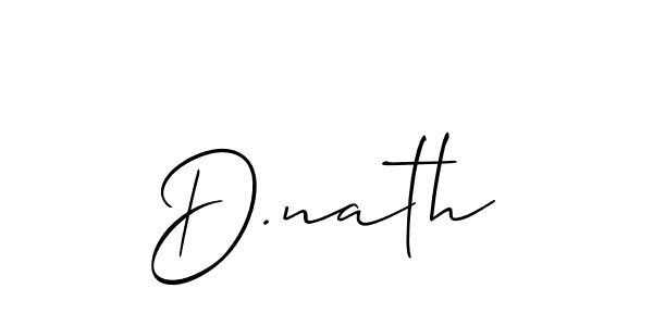 Use a signature maker to create a handwritten signature online. With this signature software, you can design (Allison_Script) your own signature for name D.nath. D.nath signature style 2 images and pictures png