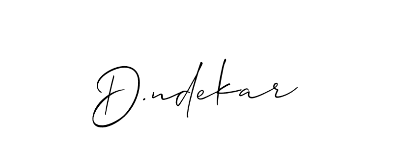 How to make D.ndekar name signature. Use Allison_Script style for creating short signs online. This is the latest handwritten sign. D.ndekar signature style 2 images and pictures png