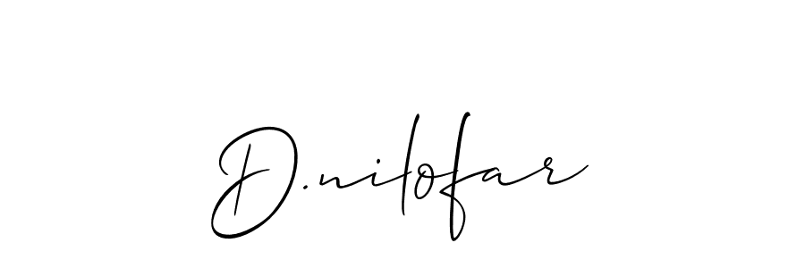 How to make D.nilofar signature? Allison_Script is a professional autograph style. Create handwritten signature for D.nilofar name. D.nilofar signature style 2 images and pictures png