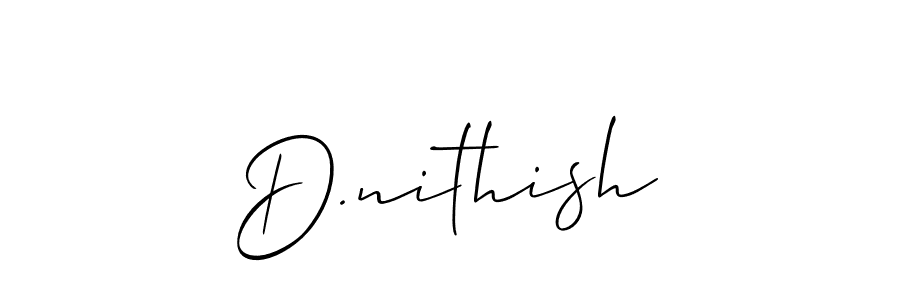 Design your own signature with our free online signature maker. With this signature software, you can create a handwritten (Allison_Script) signature for name D.nithish. D.nithish signature style 2 images and pictures png