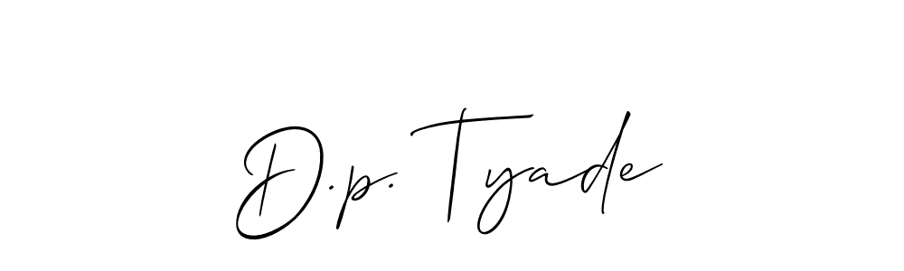 Once you've used our free online signature maker to create your best signature Allison_Script style, it's time to enjoy all of the benefits that D.p. Tyade name signing documents. D.p. Tyade signature style 2 images and pictures png