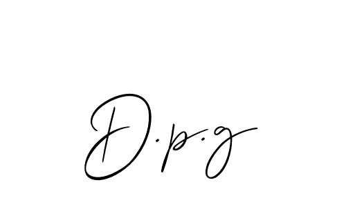 How to make D.p.g name signature. Use Allison_Script style for creating short signs online. This is the latest handwritten sign. D.p.g signature style 2 images and pictures png