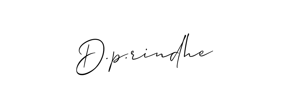 Make a beautiful signature design for name D.p.rindhe. Use this online signature maker to create a handwritten signature for free. D.p.rindhe signature style 2 images and pictures png