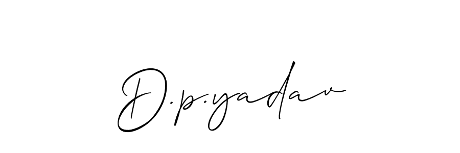 It looks lik you need a new signature style for name D.p.yadav. Design unique handwritten (Allison_Script) signature with our free signature maker in just a few clicks. D.p.yadav signature style 2 images and pictures png