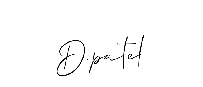 You should practise on your own different ways (Allison_Script) to write your name (D.patel) in signature. don't let someone else do it for you. D.patel signature style 2 images and pictures png