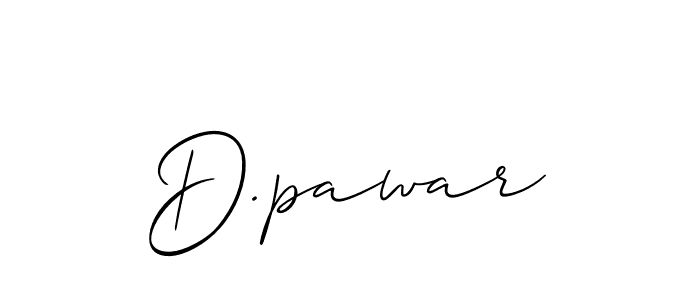 How to make D.pawar name signature. Use Allison_Script style for creating short signs online. This is the latest handwritten sign. D.pawar signature style 2 images and pictures png