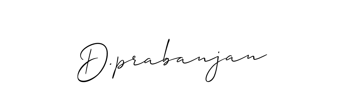 You should practise on your own different ways (Allison_Script) to write your name (D.prabanjan) in signature. don't let someone else do it for you. D.prabanjan signature style 2 images and pictures png