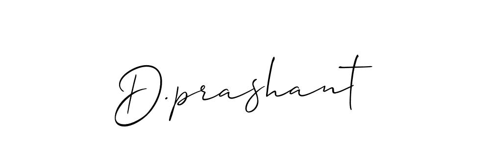 Use a signature maker to create a handwritten signature online. With this signature software, you can design (Allison_Script) your own signature for name D.prashant. D.prashant signature style 2 images and pictures png