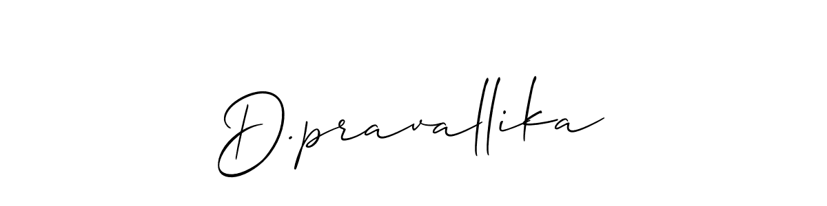 Make a beautiful signature design for name D.pravallika. With this signature (Allison_Script) style, you can create a handwritten signature for free. D.pravallika signature style 2 images and pictures png