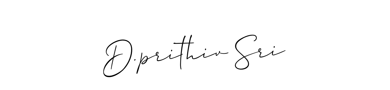 Create a beautiful signature design for name D.prithiv Sri. With this signature (Allison_Script) fonts, you can make a handwritten signature for free. D.prithiv Sri signature style 2 images and pictures png