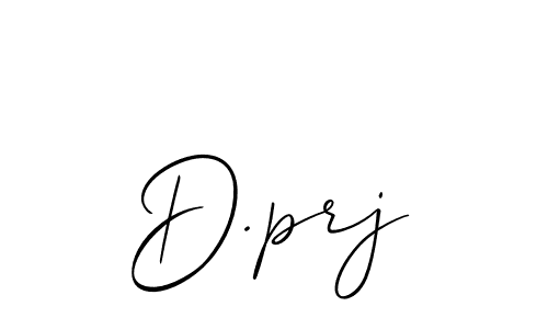 The best way (Allison_Script) to make a short signature is to pick only two or three words in your name. The name D.prj include a total of six letters. For converting this name. D.prj signature style 2 images and pictures png