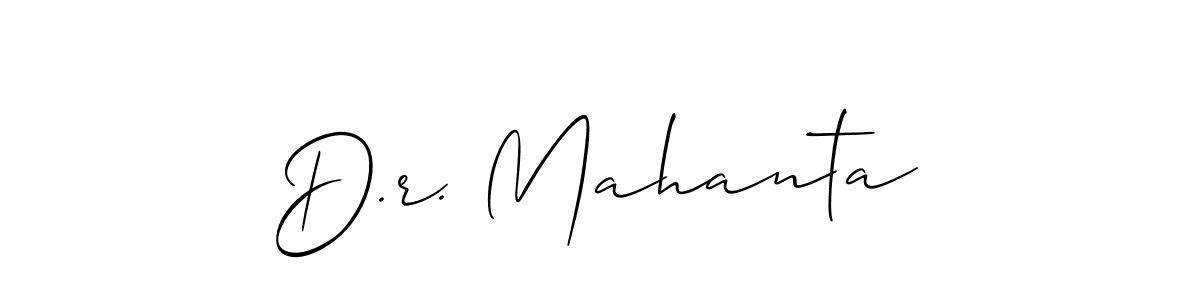 Make a short D.r. Mahanta signature style. Manage your documents anywhere anytime using Allison_Script. Create and add eSignatures, submit forms, share and send files easily. D.r. Mahanta signature style 2 images and pictures png