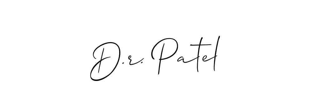 You should practise on your own different ways (Allison_Script) to write your name (D.r. Patel) in signature. don't let someone else do it for you. D.r. Patel signature style 2 images and pictures png