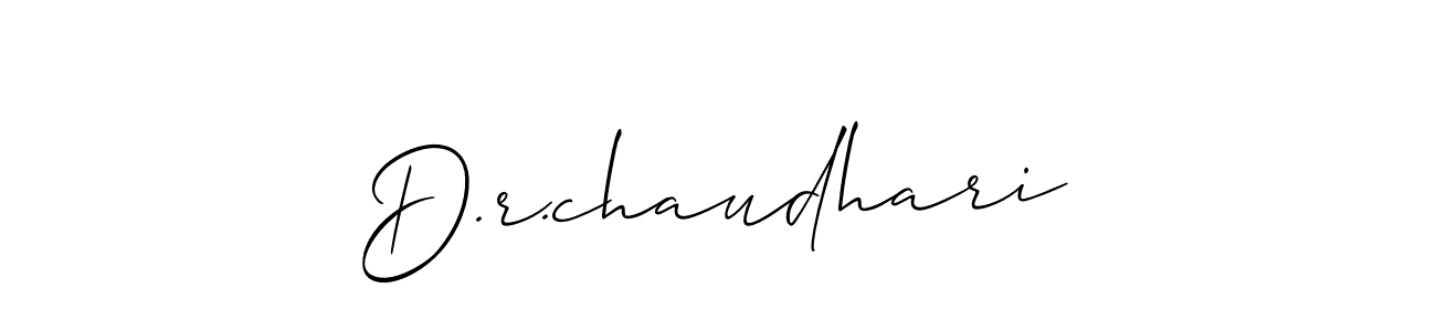 How to Draw D.r.chaudhari signature style? Allison_Script is a latest design signature styles for name D.r.chaudhari. D.r.chaudhari signature style 2 images and pictures png