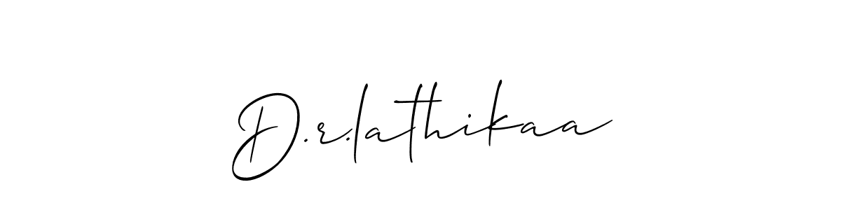 Create a beautiful signature design for name D.r.lathikaa. With this signature (Allison_Script) fonts, you can make a handwritten signature for free. D.r.lathikaa signature style 2 images and pictures png