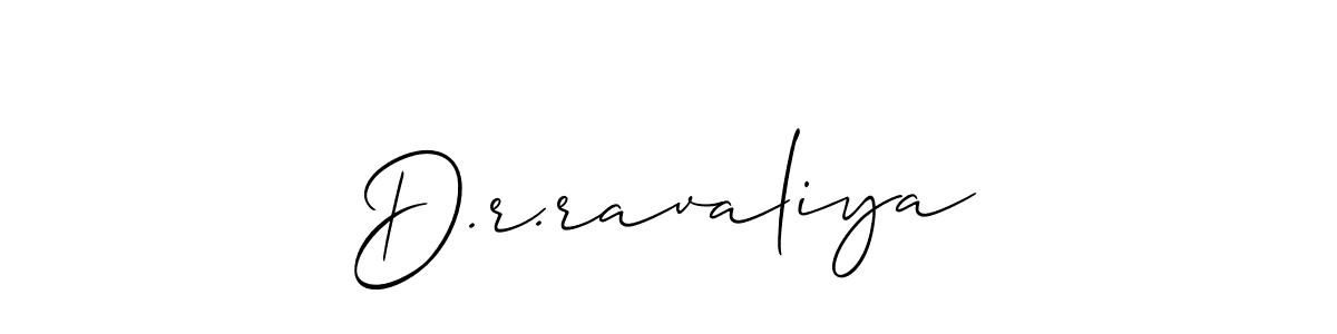 How to make D.r.ravaliya signature? Allison_Script is a professional autograph style. Create handwritten signature for D.r.ravaliya name. D.r.ravaliya signature style 2 images and pictures png